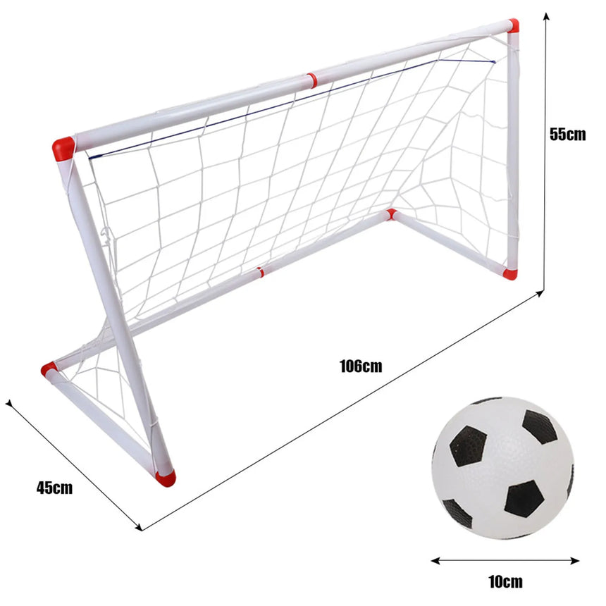 Indoor/Outdoor Mini Soccer Goal Post Set for Children (106/120Cm) with Ball Pump - Official Size Football Sports Toy