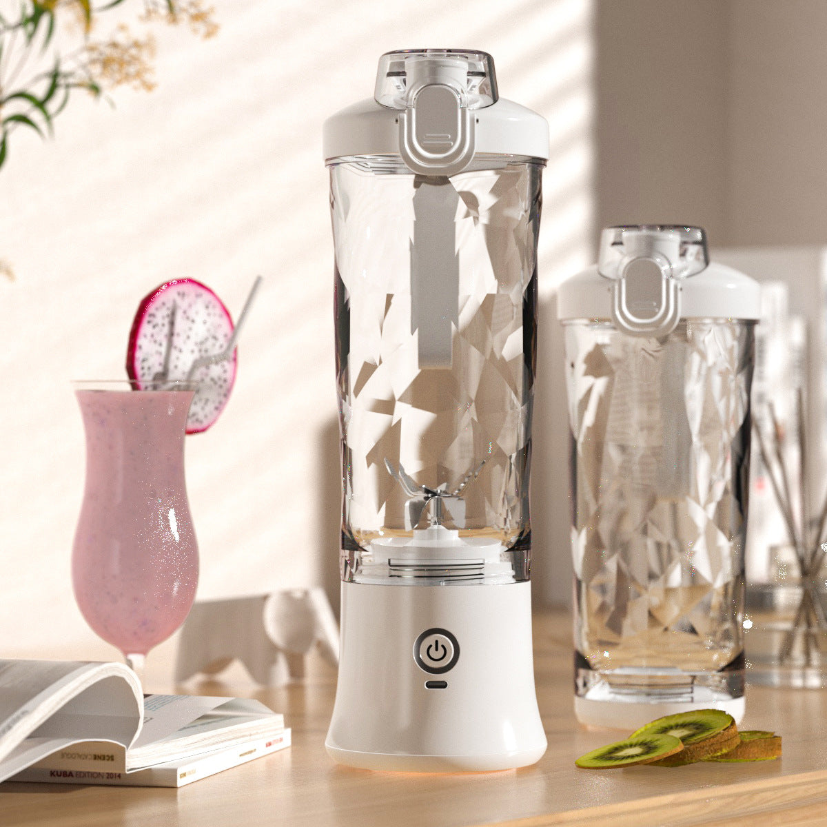 Portable Personal Blender for Shakes and Smoothies with 6-Blade Design