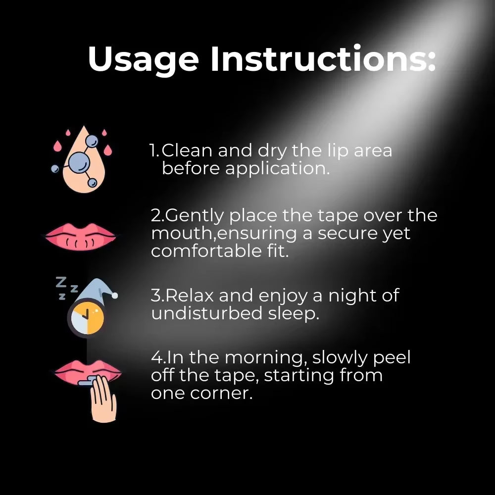 Medical Grade Anti-Snoring Sleep Mouth Tape and Nasal Strips - 30/60 Packs for Improved Breathing and Sleep Quality