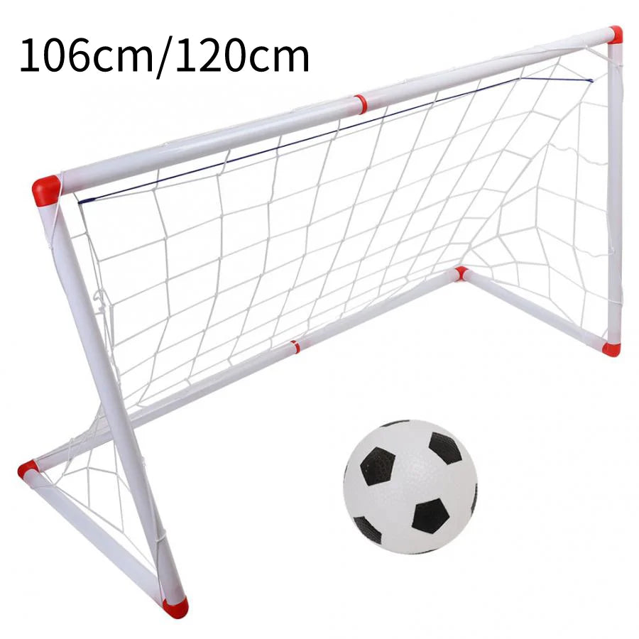 Indoor/Outdoor Mini Soccer Goal Post Set for Children (106/120Cm) with Ball Pump - Official Size Football Sports Toy