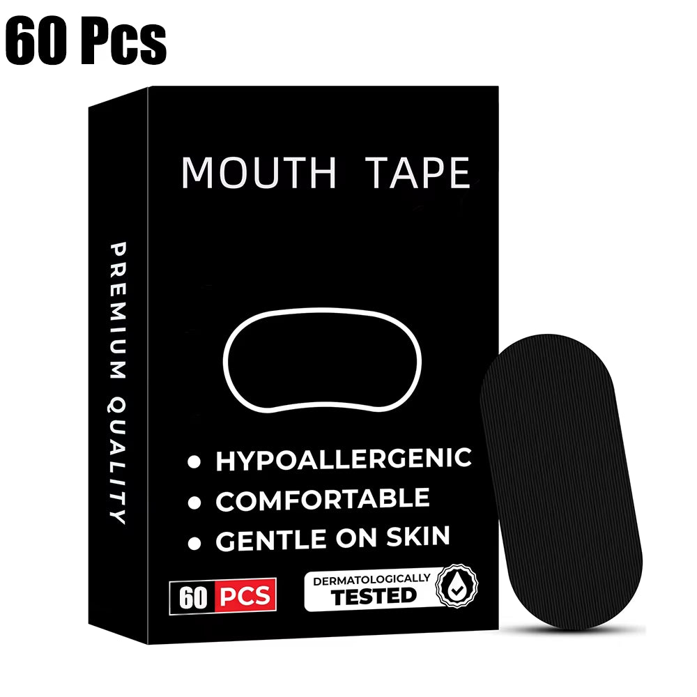 Medical Grade Anti-Snoring Sleep Mouth Tape and Nasal Strips - 30/60 Packs for Improved Breathing and Sleep Quality
