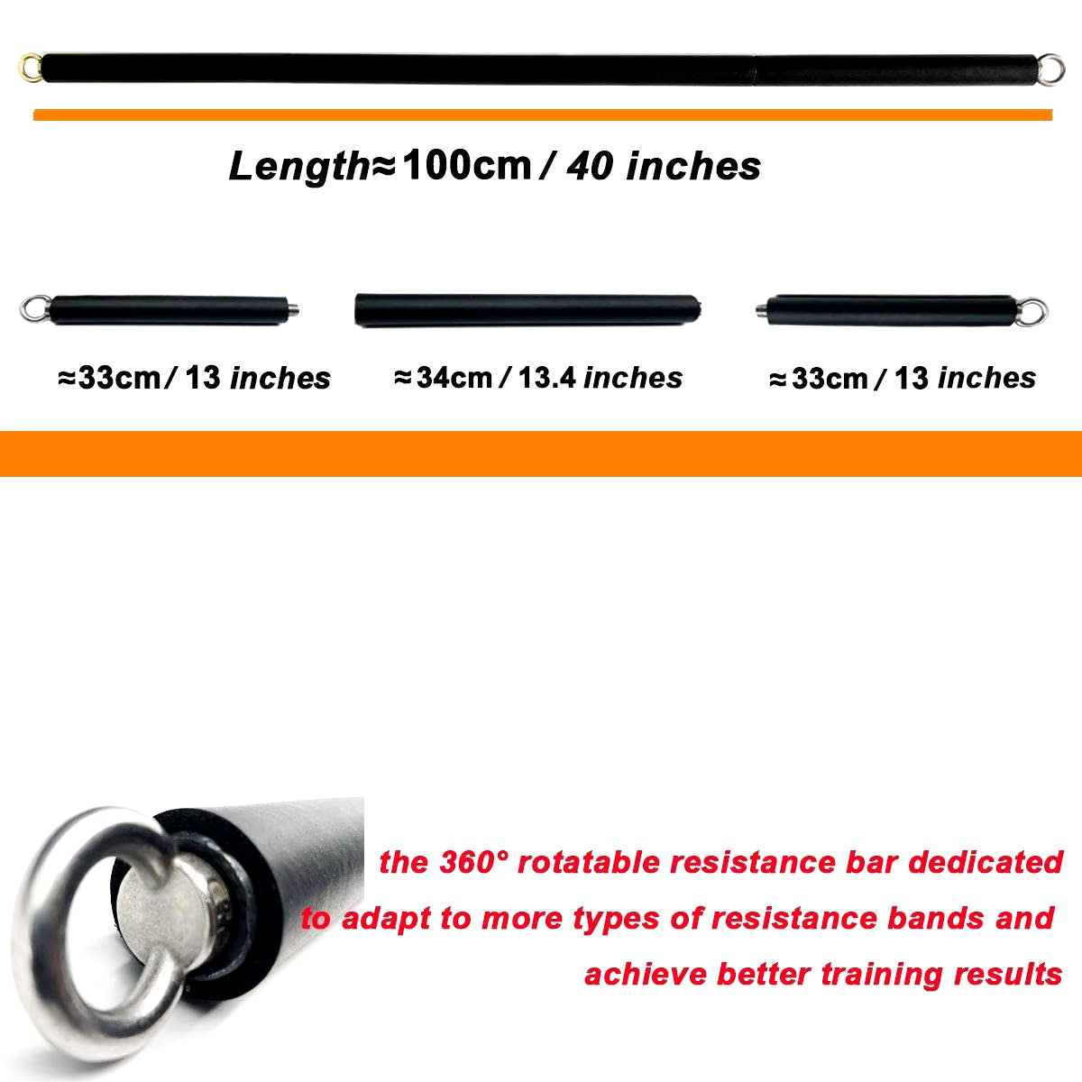Professional Resistance Bands Set for Pilates and Yoga - Versatile Workout Bar for Home Fitness and Bodybuilding