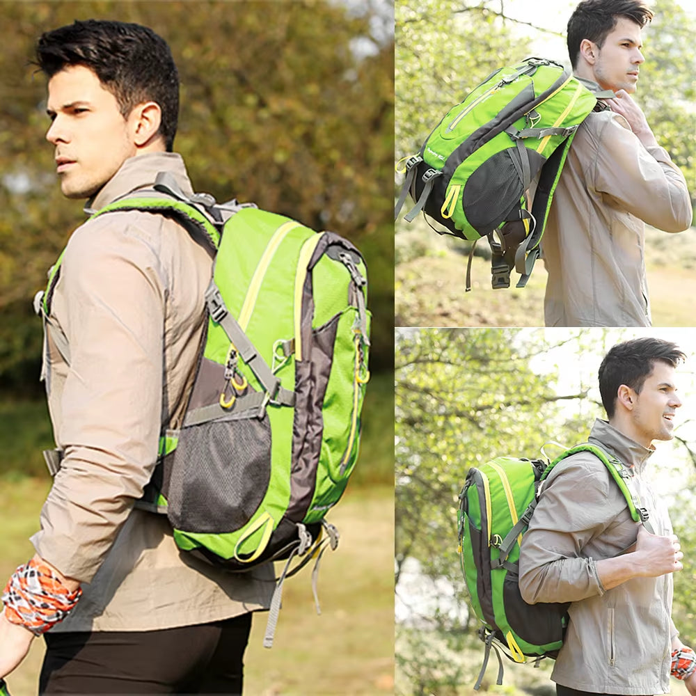 40L Water-Resistant Travel Backpack for Camping, Hiking, and Trekking - Suitable for Laptops and Outdoor Activities for Men and Women